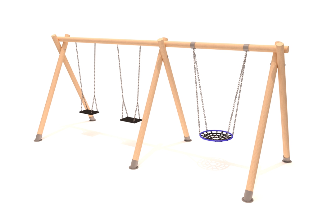 wooden swing set